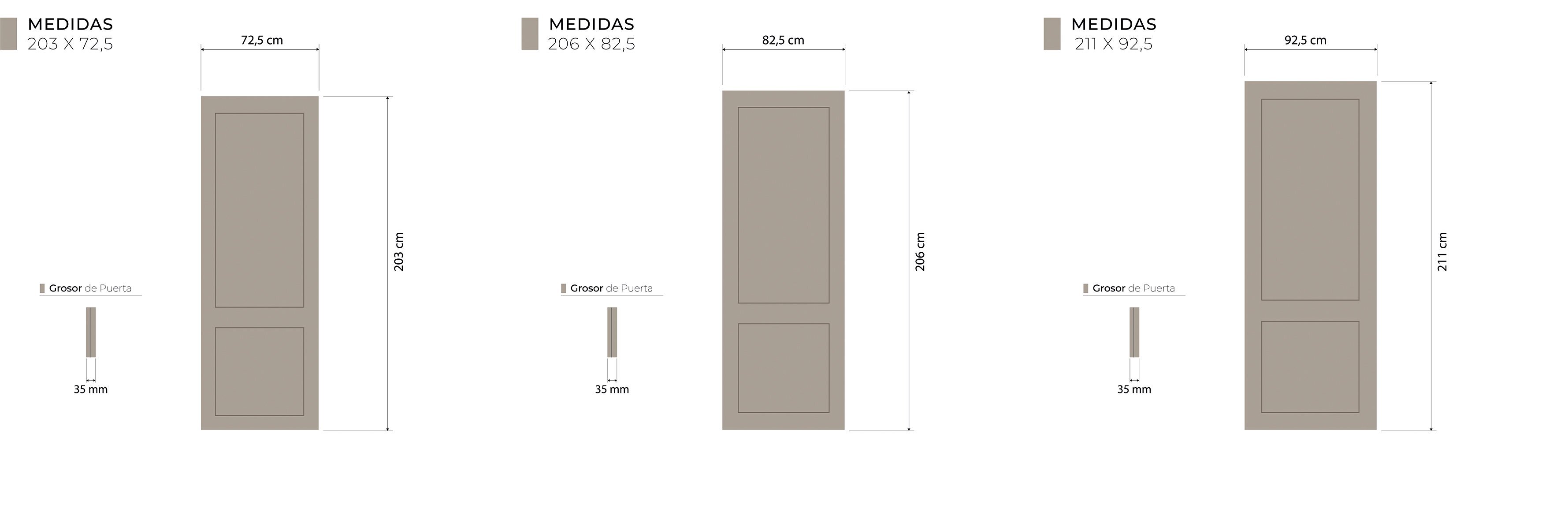 Medidas Técnicas Kayu Corredera Casoneto